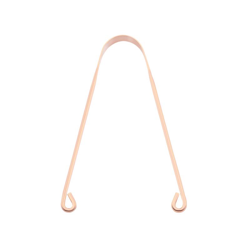 Pure Copper Tongue Scraper – Smooth Surface Oral Care Cleaner & Tongue Brush