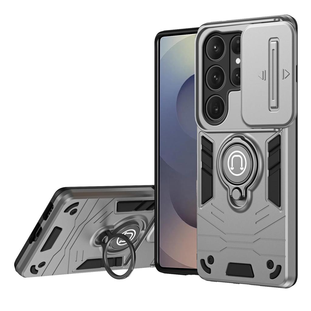 Чехол для Samsung Galaxy S25 Ultra Slide Camshield Подставка PC+TPU Чехол для телефона