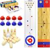 Tabletop Board Game Set, Shuffleboard Table Top Games, Shuffleboard Bowling Curling Cornhole Ga Ideal for Multiple Scenarios