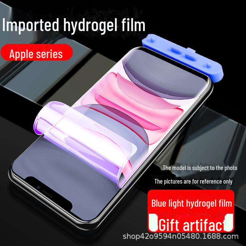 Универсальная гидрогелевая пленка для Apple iPhone 11-15: Ударопрочная, Защищающая от падений, Взрывозащищенная мягкая пленка