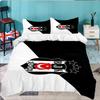 Besiktas Istanbul Football Club 3PCS Bedding set,Ideal for 1pc Duvet Cover And 2pcs Pillowcases Perfect for Fan gift,Ideal for Bedroom, Dormitory
