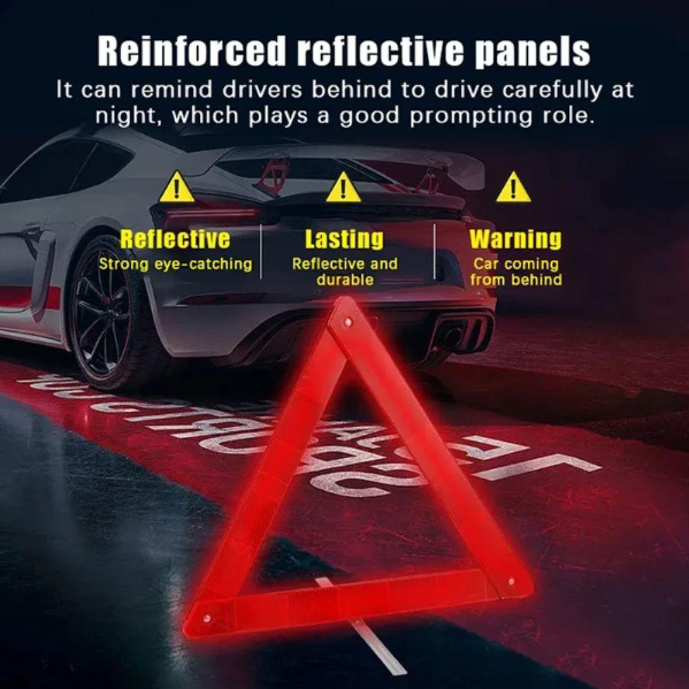 Reflective Emergency Warning Triangle Foldable Breakdown Warning Triangle Auto Tool