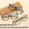 Retro Reading Glasses for Men Women Oval Frame Anti-blue Light Eyeglasses Unisex Classic HD Ultralight Far Sight Eyewear