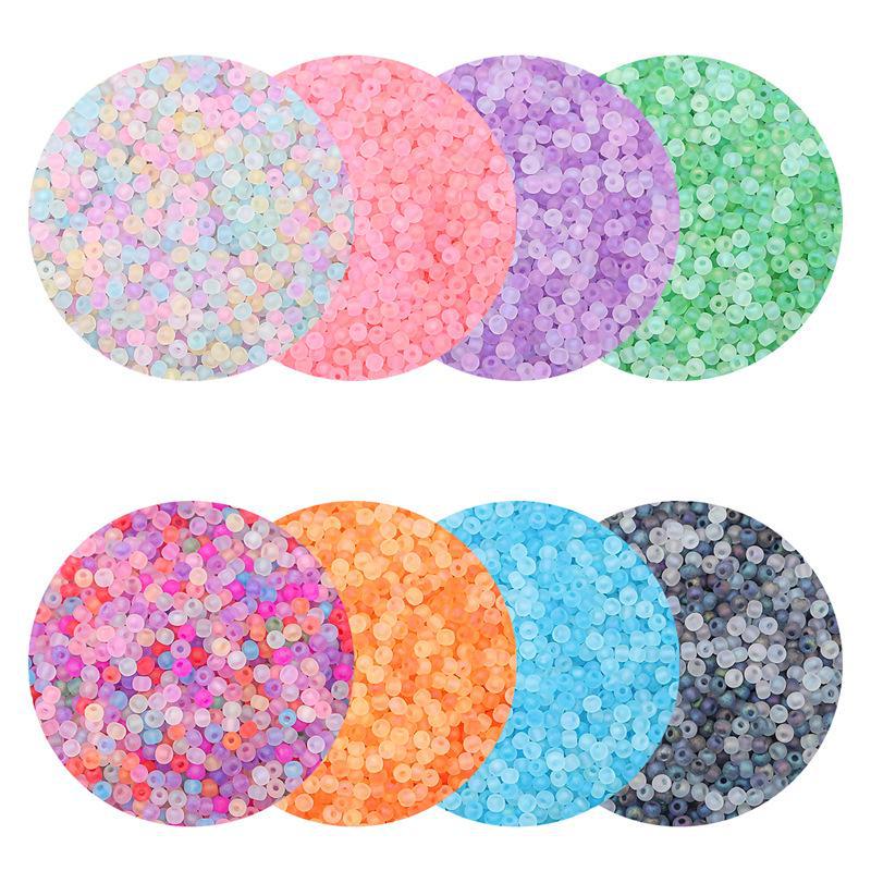 Изготовленные вручную высококачественные стеклянные матовые рисовые бусины для создания украшений из бисера своими руками.