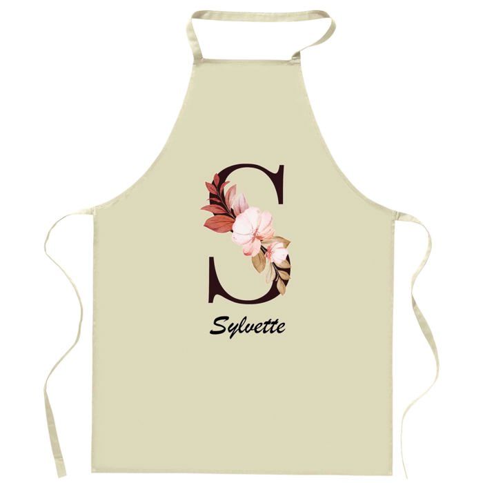 Tablier de cuisine - Sylvette Lettre - Impression bretonne - Coton résistant - Fabriqué en France