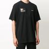 Off-White Футболка Caravaggio Angel S/S Over Tee, черная, мужская, уличная одежда OMAA038E20JER0061010