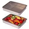 Food Storage Box Bacon Container for Refrigerator 304 Stainless Steel Airtight Deli Meat Storage Containers with Lids