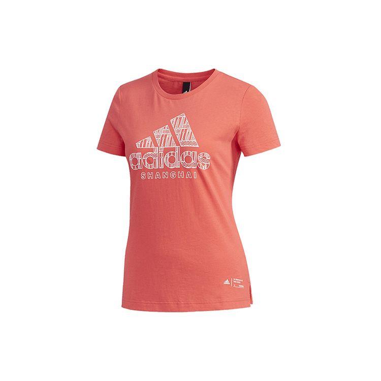 Adidas Kc Tee Bc Bj Logo Printed Breathable Short Sleeve T-Shirt Women Tops Orange FJ0152
