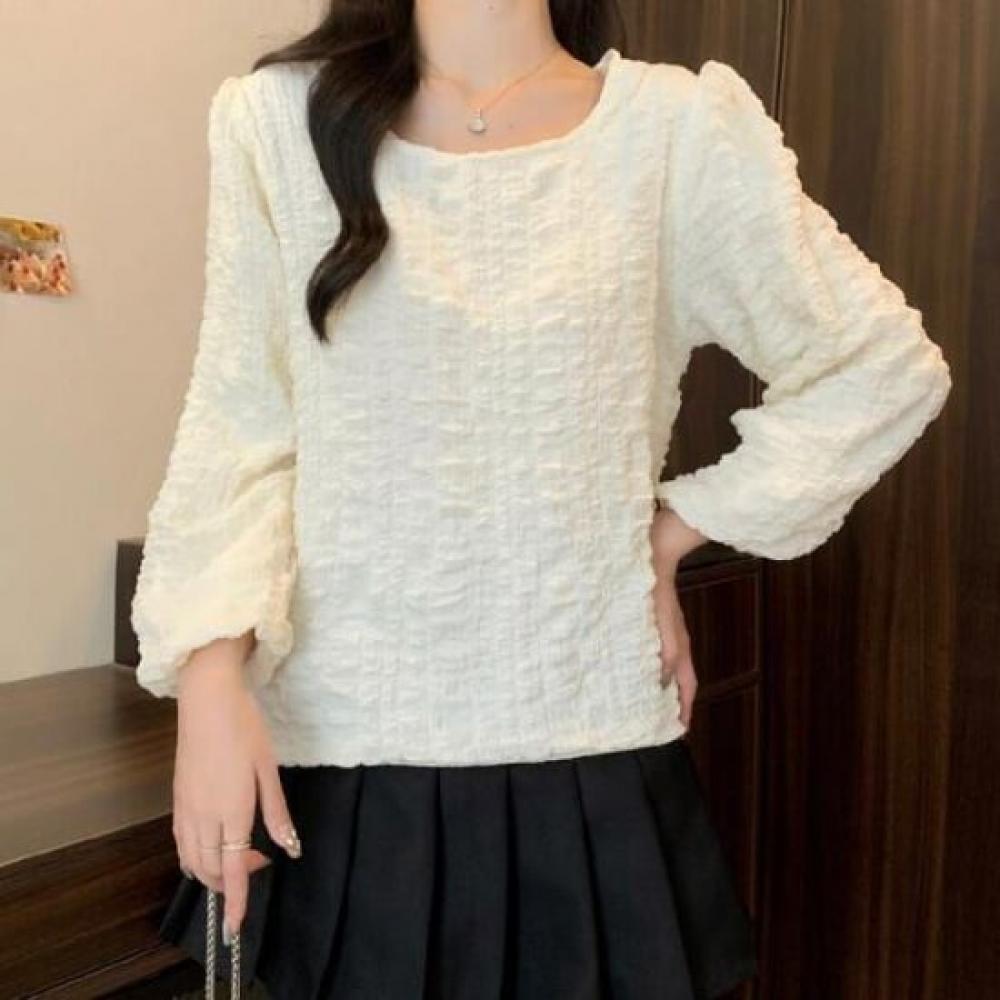 Navava Women Wrinkle Long Sleeve Blouse Nb2453