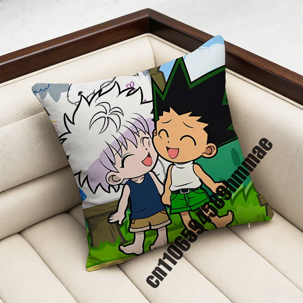 HHunter x Hunter Killua Gon Throw Pillow Case Sham xcm xcm Square Home Pillowcase Cushion Cover
