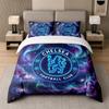 3Pcs Bedding SetChelsea FC Soft Bed Sheet and Two Pillowcases Home Bedroom Decor