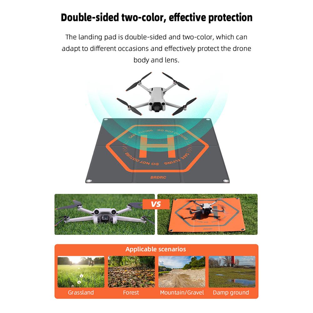Landing Pad Double Side Foldable Drones Landing Pad for DJI Mini 3 Pro AVATA Air 2S Drone Pad Waterproof Ground Accessories