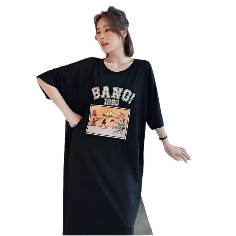 Женское платье длиной до колена, летнее свободное платье-футболка с короткими рукавами, омолаживающее прямое платье