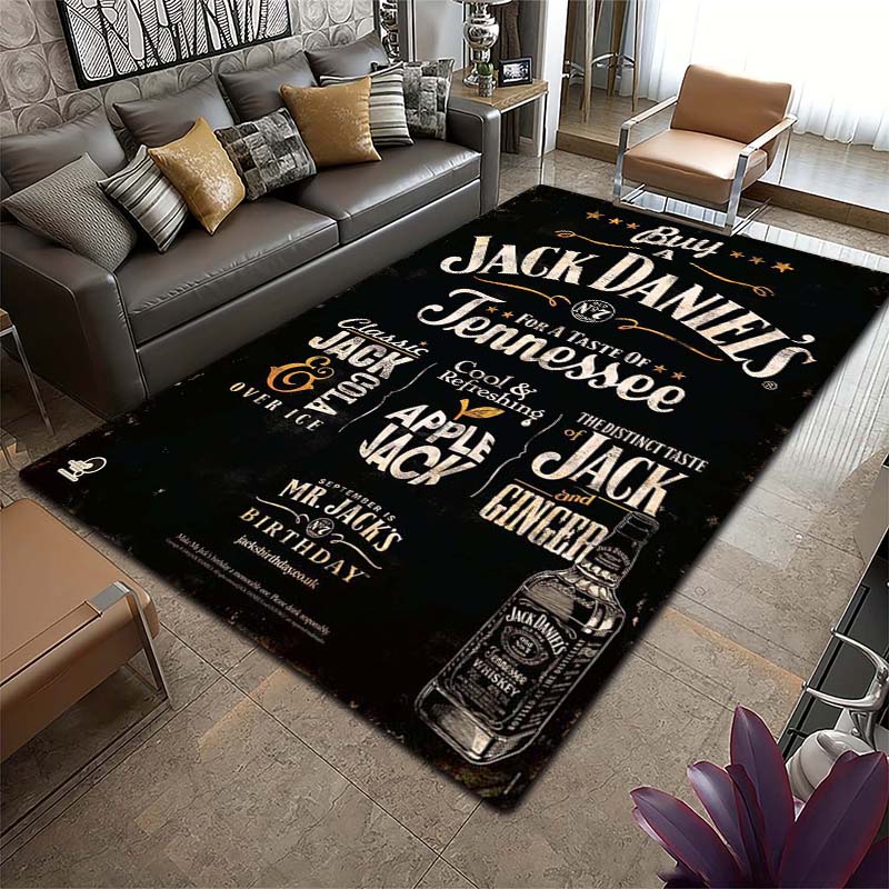 2026 новый ковер разных размеров J-Jack D-Daniels с принтом, коврик для йоги, домашний декор, гостиная, спальня, противоскользящий коврик, коврик в подарок