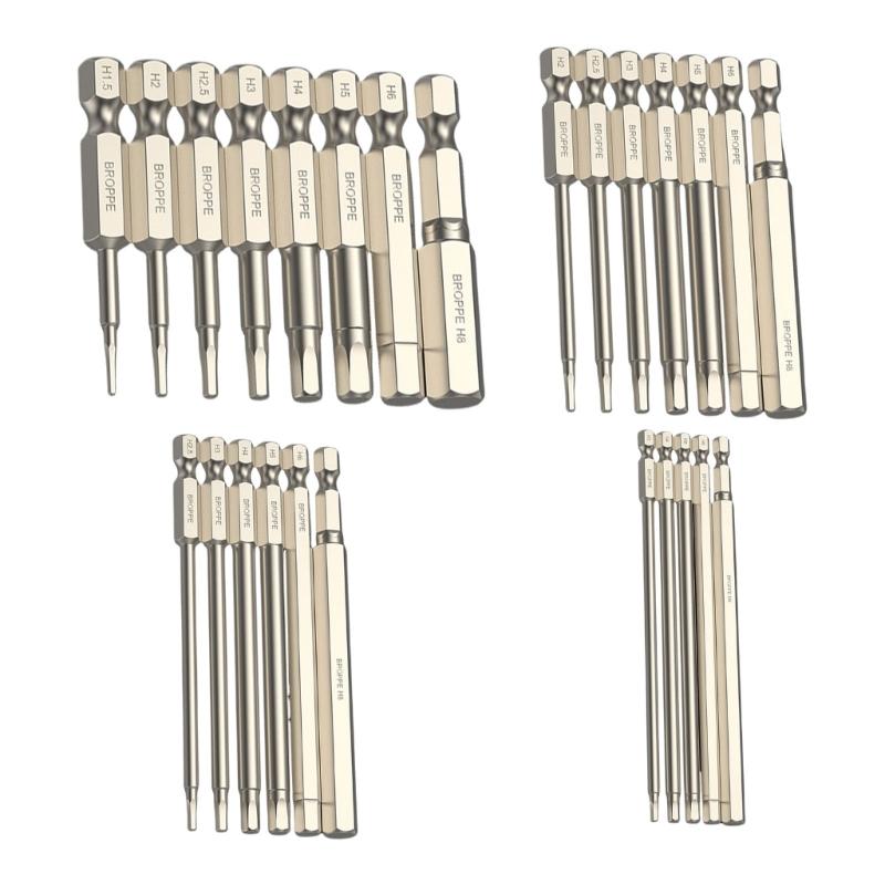5/6/7/8Pcs Impact Hex Head Allen Wrenches Drill Bit Set Steel Hex Bit Set Screwdriver Bit for Home Repair Accessories