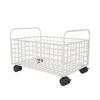Metal Mesh Storage Bin Utility Cart for Organizing Books And Files On Wheels
