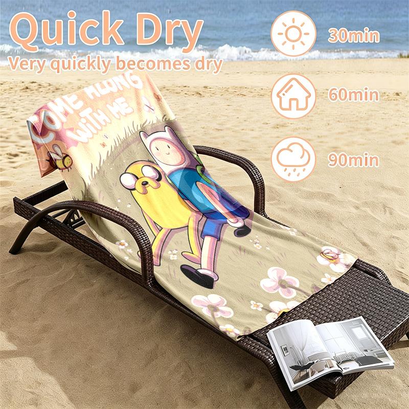Adventure Time Beach towels also serve as bath towels summer essential a musthave for the outdoors the beach and the pool