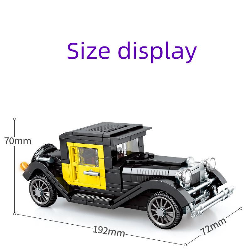 607400 Classic Car Series Retro Car Assembly Model Boy Assembled Building Blocks Plug-in Toy Gifts