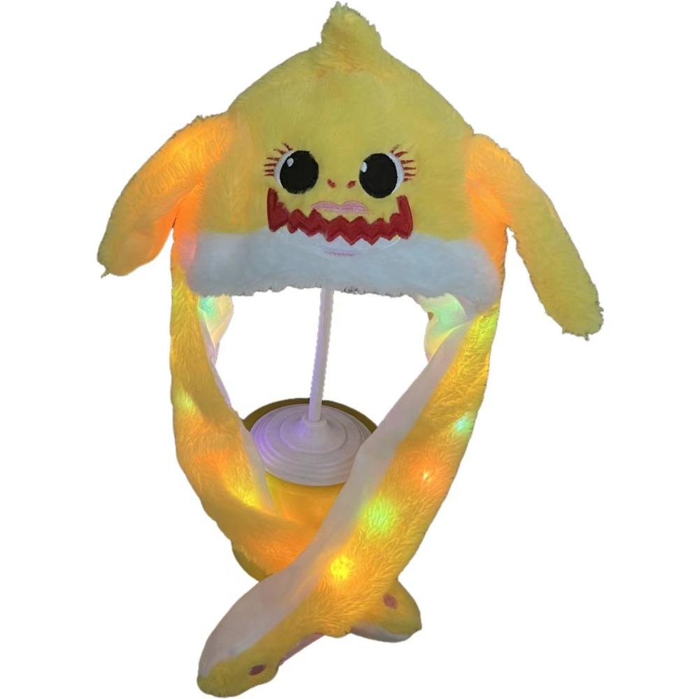 Светящаяся шапка с подвижными ушами в виде капибары, плюшевая шапка в виде панды, игрушки, прыгающая шапка в виде капибары, подарки на день рождения