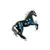 Fashion Jewelry Zodiac Horse Head Brooch Chinese New Year Rhinestone Zodiac Animal Pins Running Horse Shape Horse Year