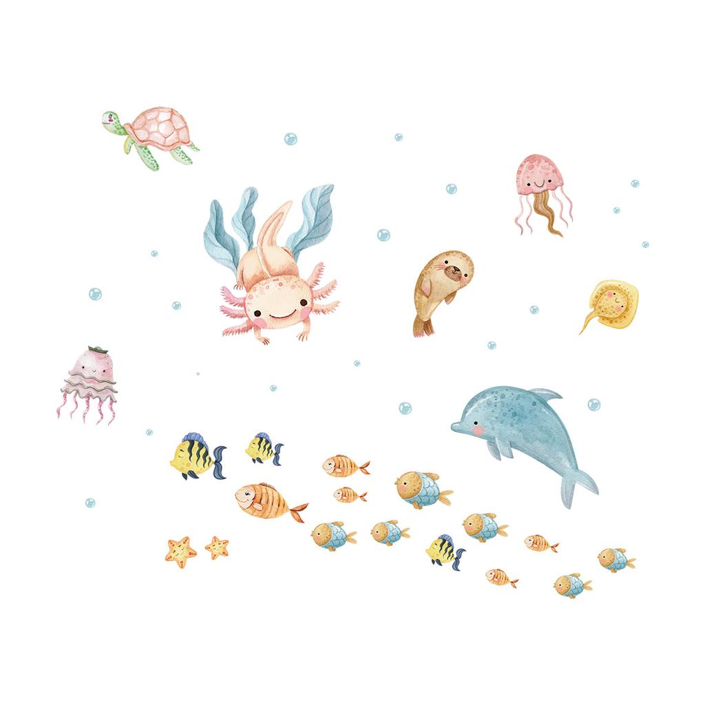 Colorful Flower Pendant Lamp Bird Wall Sticker For Bedroom Living Room Entrance Home Background Decoration Self-adhesive 29*22CM