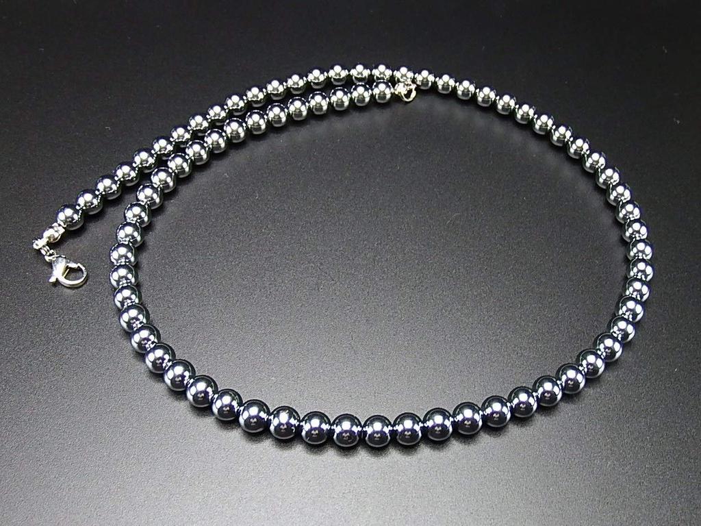 Ishimachi AAA High-Purity Terahertz Ore Necklace, 6mm+, Lightweight, Healthy