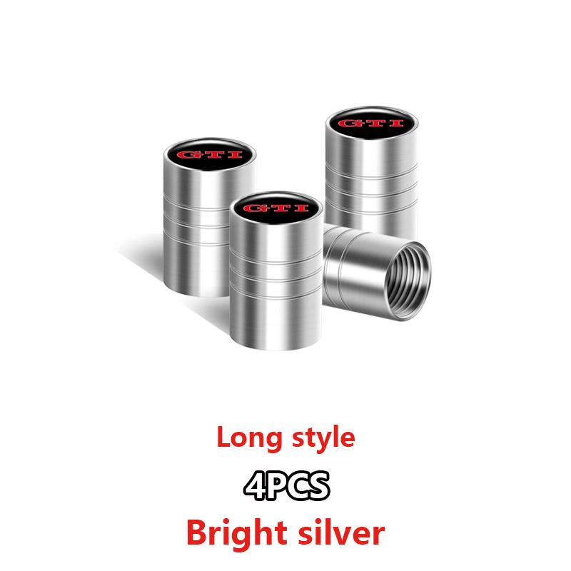 hijk1 4Pcs Meta Alloy Car Tire Valve Stem Air Caps Cover For VW Volkswagen Golf Polo Passat Tiguan Touran Jetta GTI Car Accessories