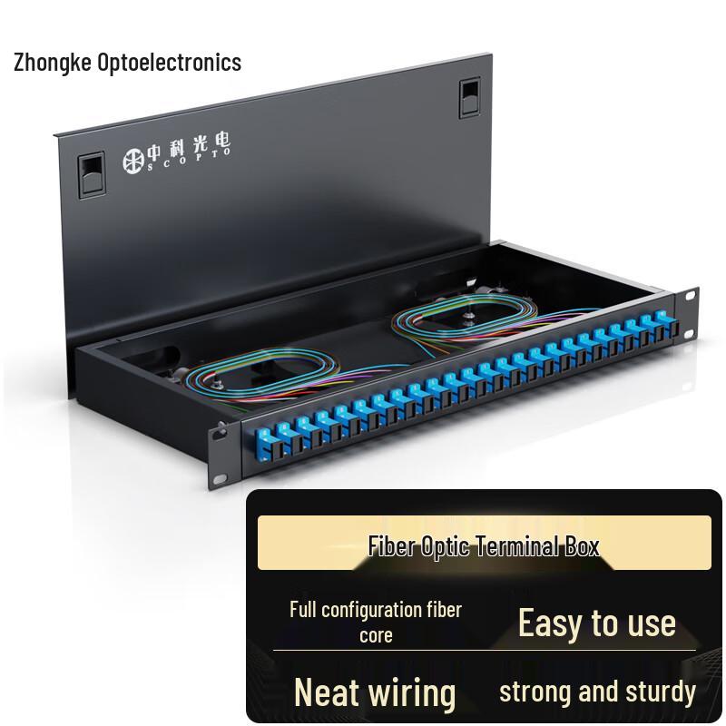 Zhongke Optoelectronics 24-Port Rack-Mount Fiber Optic Terminal Box