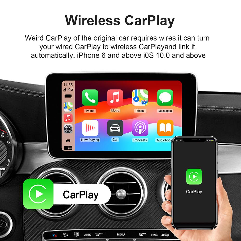 Android 13 AI Box беспроводной адаптер Carplay Android Auto для Netflix Youtube для Jeep Compass Grand Cherokee Renegade Cherokee