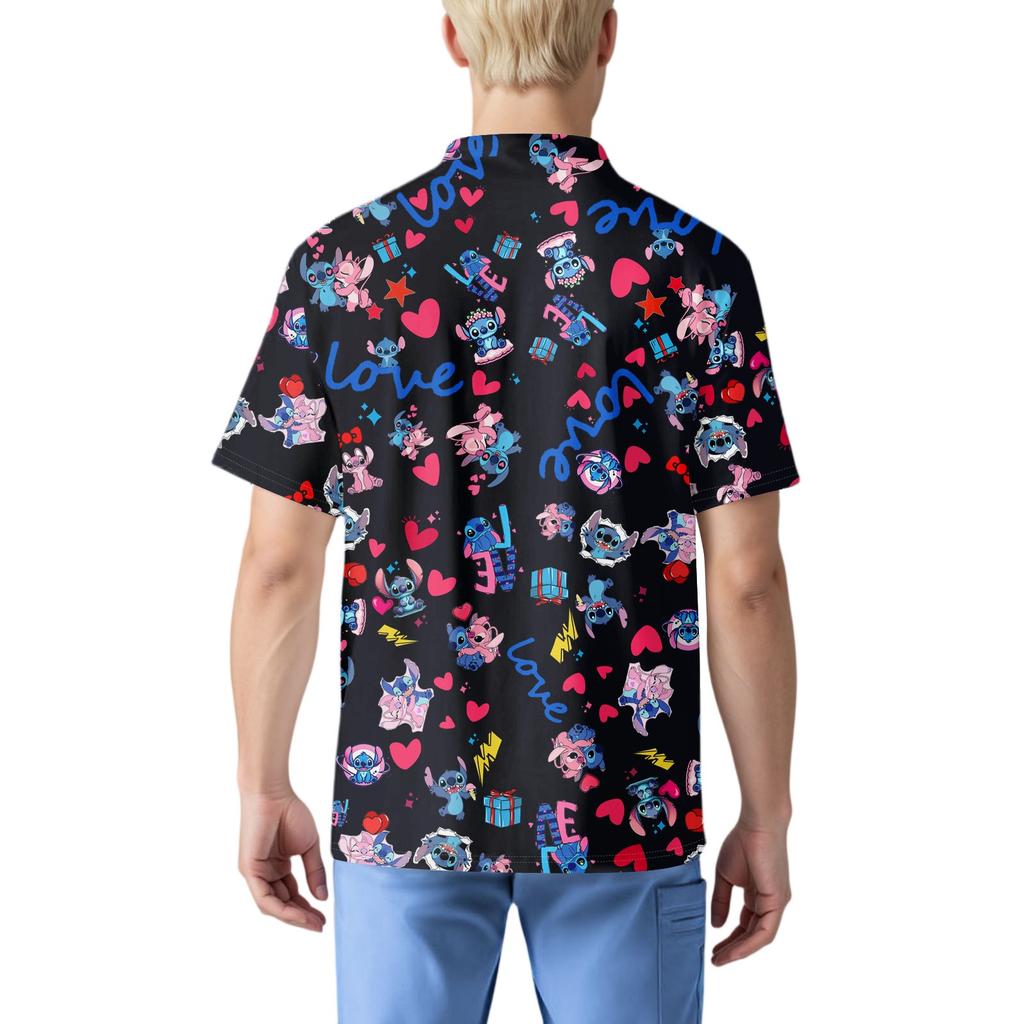 Мужской топ с коротким рукавом и V-образным вырезом с принтом нагрудного кармана