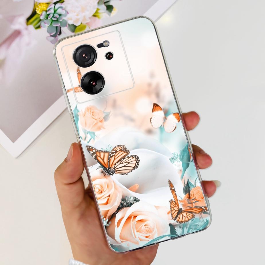 Чехол для Xiaomi 13T Pro Роскошная окрашенная задняя крышка Прозрачный силиконовый чехол для телефона Для Xiaomi Mi 13T Pro 13TPro Мягкие чехлы Сумки 6.67''
