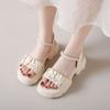 Fairy wind platform sandals female outer wear summer new 2025 soft sole student height increase small sandals