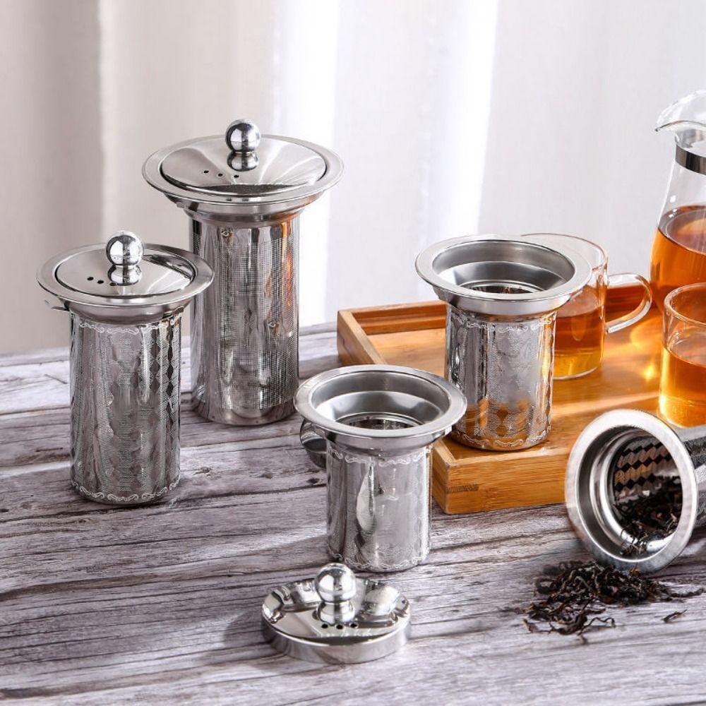 Durable with Lid for Spice Coffee Stainless Steel Teaware Tea Infuser Tea Leaf Filter Tea Strainer
