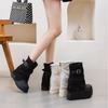 10 Cm Thick-soled Inner Heightening Trouser Boots, New Women's Casual Versatile Belt Buckle Short Boots In Autumn and Winter 2025