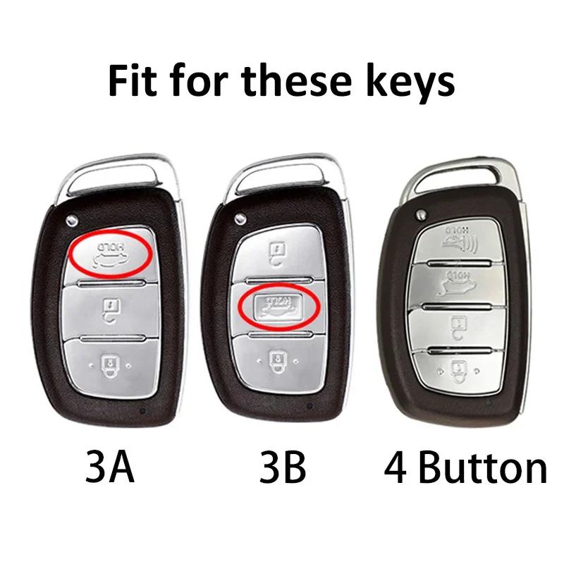 Для Hyundai Tucson Santa Fe Rena Sonata Elantra Creta Ix35 Ix45 I10 I30 I40 3/4 Кнопки ТПУ Чехол-Крышка для Умного Ключа Автомобиля Аксессуары