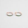 [Judy And Paul] Azuh Emerald Green Crystal Hoop Earrings E51689