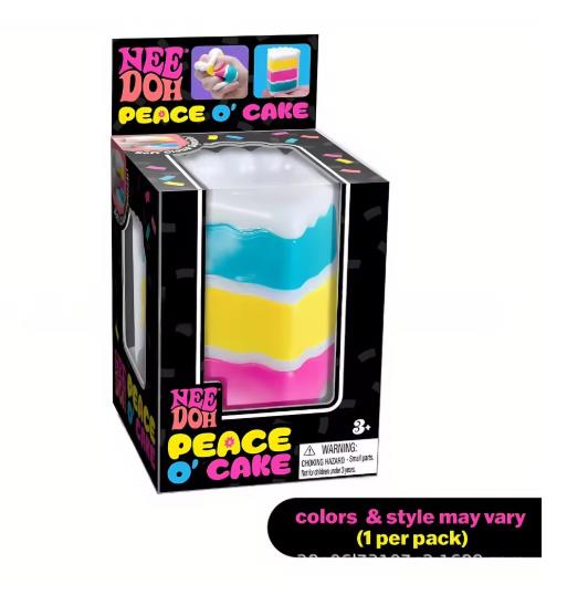 Schylling Nee-Doh Nice Cube Сенсорная игрушка-сквиш, Кубик-фиджет для снятия стресса, Цветной подарок для детей и взрослых