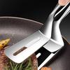 304 Stainless Steel Steak Tong Non-Slip Grip Heat Resistant BBQ Clip for Barbecue Grilling Kitchen Food Serving Tong Bread Clip