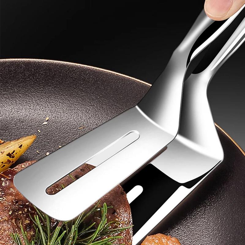 304 Stainless Steel Steak Tong Non-Slip Grip Heat Resistant BBQ Clip for Barbecue Grilling Kitchen Food Serving Tong Bread Clip