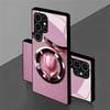 Stylish Shiny Pink Tulip Glass phone case mobile phones fashion phone cases for Samsung Galaxy S26 S25 S24 S23 S22 FE Ultra Plus
