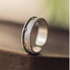 Trendy 925 Sterling Silver Ring For Women Jewelry Retro Track Wave Pattern Ring Men Jewelry Open Size Adjustable