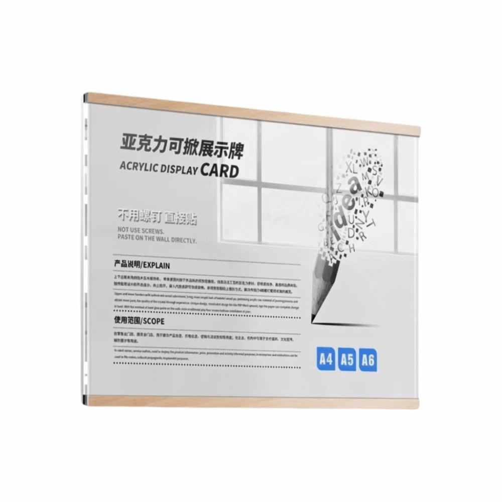 Wall Adhesive Acrylic Photo Frame Magnetic Certificate Display Board Exhibition