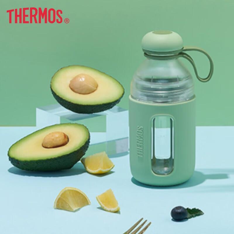 Thermos Портативная пластиковая бутылка для молочных коктейлей, спортивная бутылка для воды 430 мл