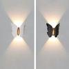 Уличная настенная лампа бра водонепроницаемая для прохода, коридора, лестницы, современные наружные светодиодные настенные светильники-бабочки IP65