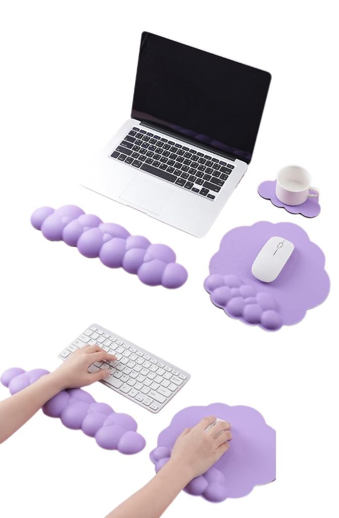 Levieny Latest Evolution Honeycomb Keyboard Wrist Rest for Keyboard Cloud Hand Rest Wrist Cushion Ergonomic Design with Purple for Use Stress Rest