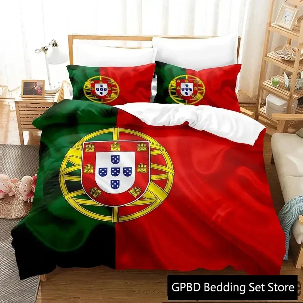 3D Print Portugal Flag Comfortable Duvet Quilt Cover Pillowcase Bedding Set Children Bedroom Decoration Home Textile
