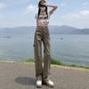 Брюки High Street Straight Work Trousers Women Spring and Autumn High Talya Loose Thin Casual Wide Leg Брюки