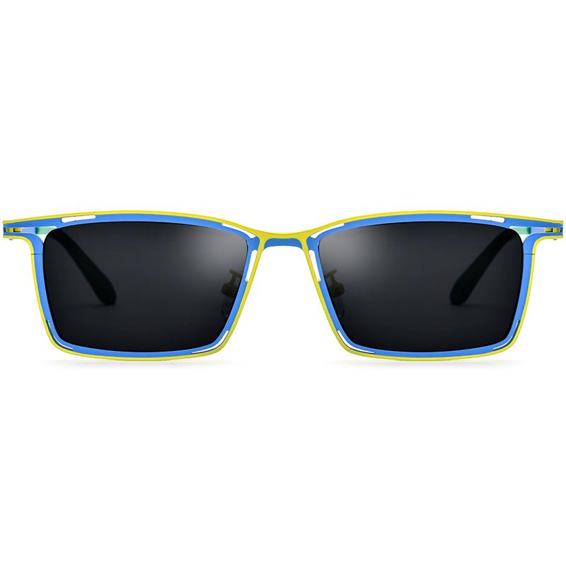 Borregls Colorful Titanium Sunglasses Men Brand Designer Square Fashion Women 2025 New Polarized UV400 Sun Glasses 185804T