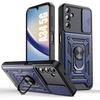 Case for Samsung Galaxy A34 5G Navy Blue Shockproof Hard Bumper with Back Stand and Camera Protection