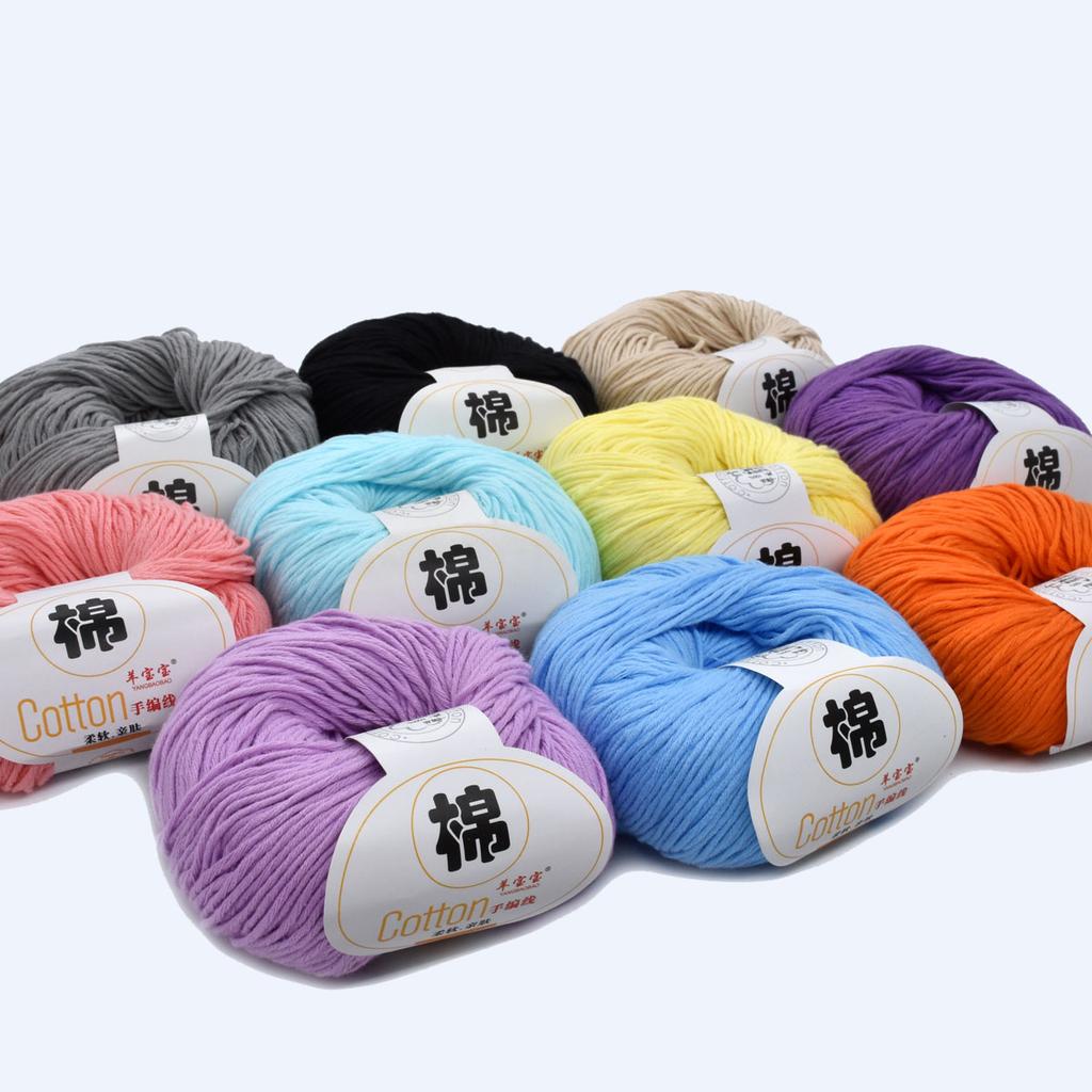 6 упаковок пряжи из гребенного хлопка премиум-класса для вязания крючком и спицами - 100% мягкая пряжа для ручного вязания, 50 г/моток 125 м/моток, гладкая пряжа для рукоделия для домашних проектов своими руками